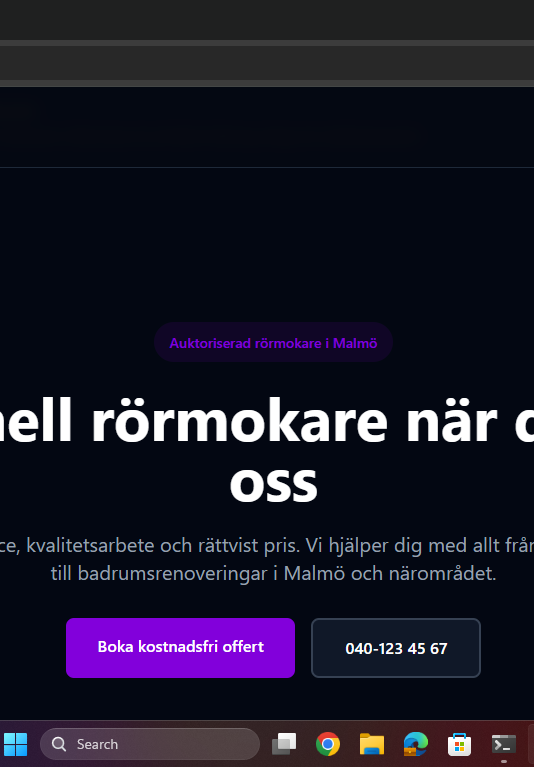 Sales page project screenshot